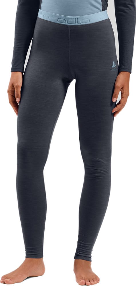 Odlo Women's Performance Wool 150 Base Layer Bottom Provincial Blue - Dark Sapphire Melange Odlo