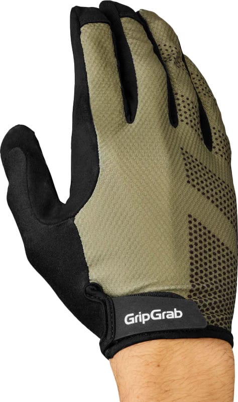 Gripgrab Ride Lite Padded Full Finger Summer Gloves Olive Green Gripgrab