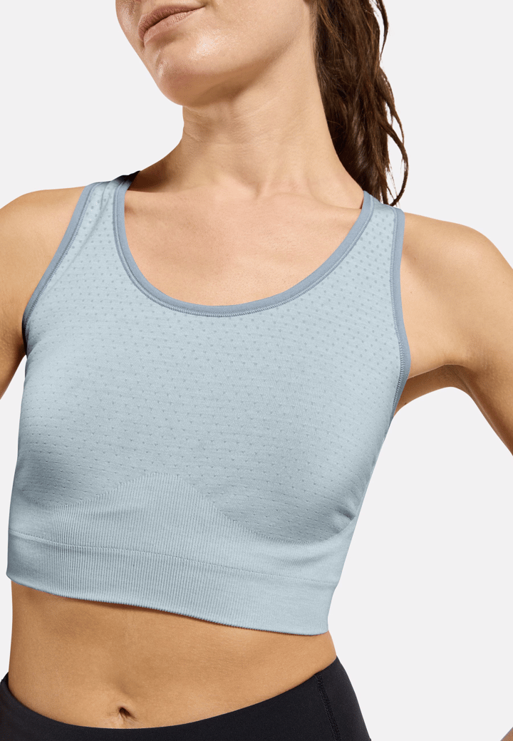 Odlo Women's Odlo Seamless Medium - Padded Sport Bra Baby Blue Odlo