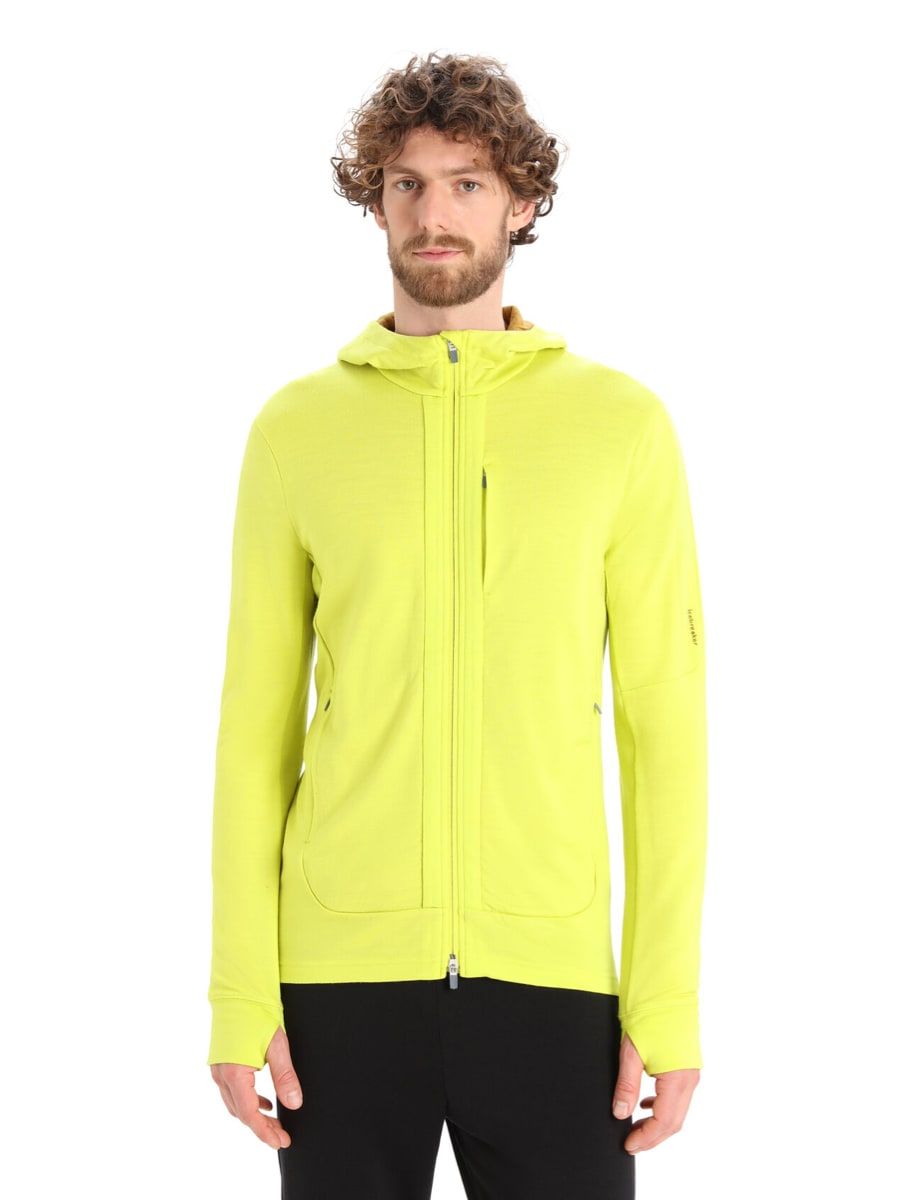 Icebreaker Men Quantum III LS Zip Hoodie Shine/Clove
