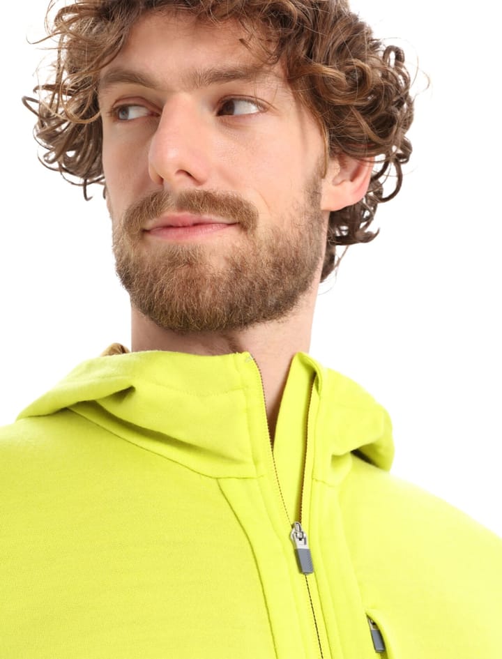 Icebreaker Men's Quantum III Long Sleeve Zip Hood Shine/Clove Icebreaker Icebreaker Men's Quantum III Long Sleeve Zip Hood Shine/Clove Icebreaker