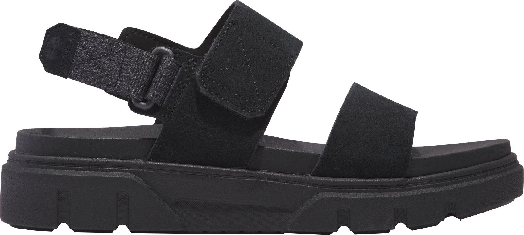 Timberland Women's Greyfield 2-Strap Sandal Black Suede
