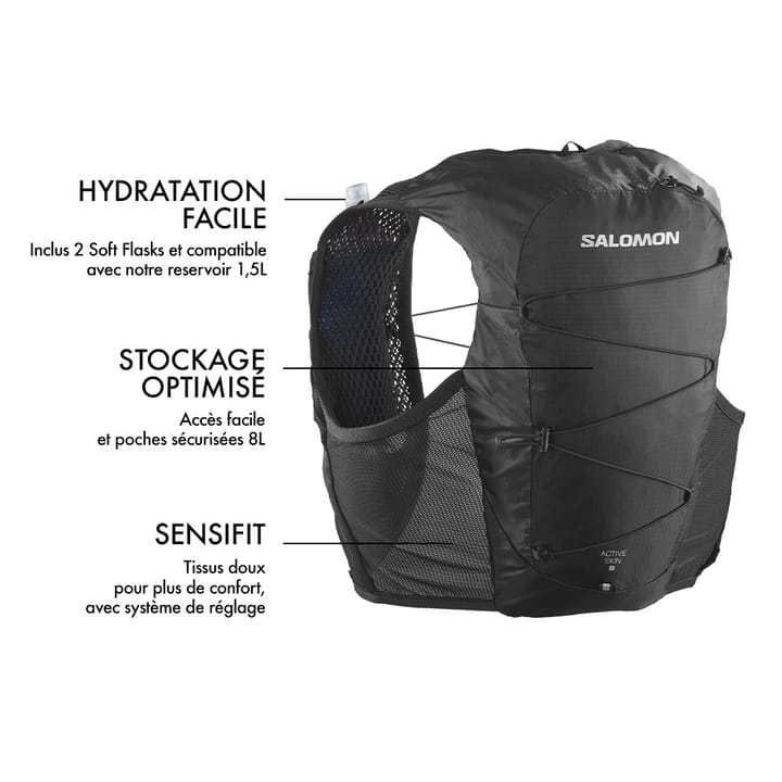 Salomon Active Skin 8 Set Black Salomon Salomon Active Skin 8 Set Black Salomon