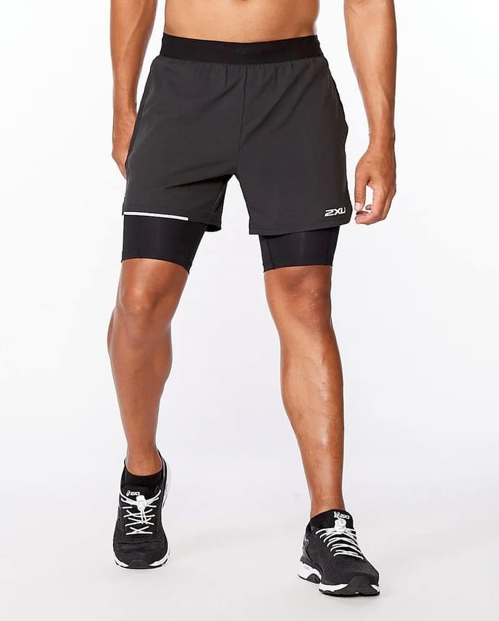 2XU Aero 2-In-1 5" Shorts-M Black/Silver Reflective 2XU