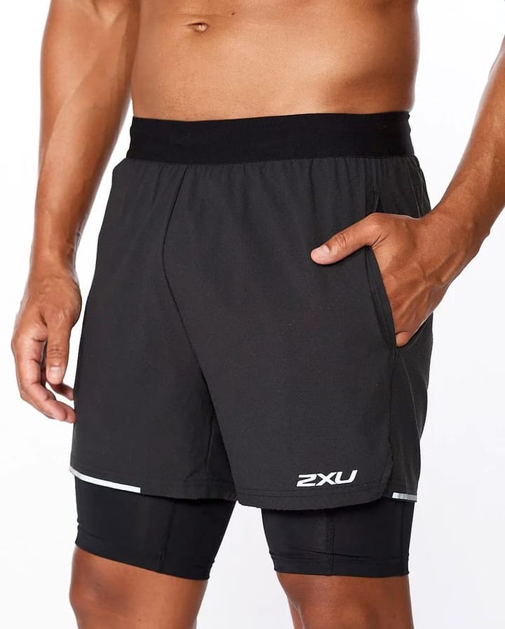 2XU Aero 2-In-1 5" Shorts-M Black/Silver Reflective 2XU