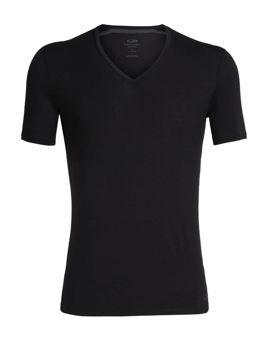 Icebreaker Mens Anatomica SS V Black/Monsoon