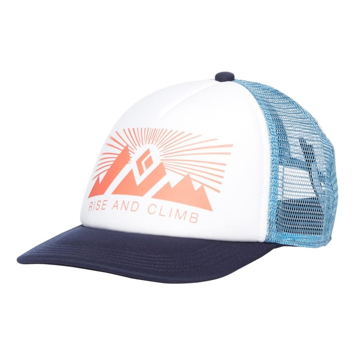 Black Diamond Rise And Climb Trucker Hat White-Blue Ash Black Diamond Black Diamond Rise And Climb Trucker Hat White-Blue Ash Black Diamond