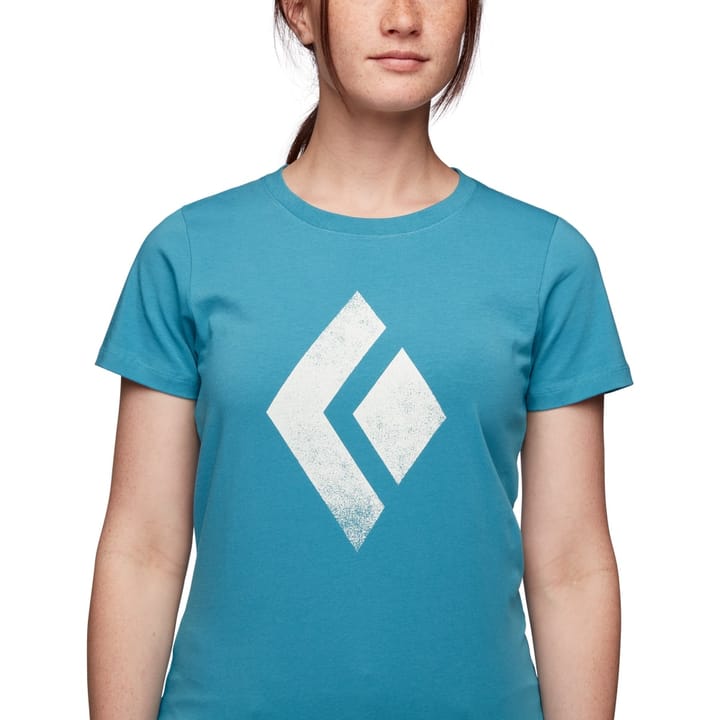 Black Diamond Women's Shortsleeve Chalked Up Tee Cerulean Blue Black Diamond Black Diamond Women's Shortsleeve Chalked Up Tee Cerulean Blue Black Diamond