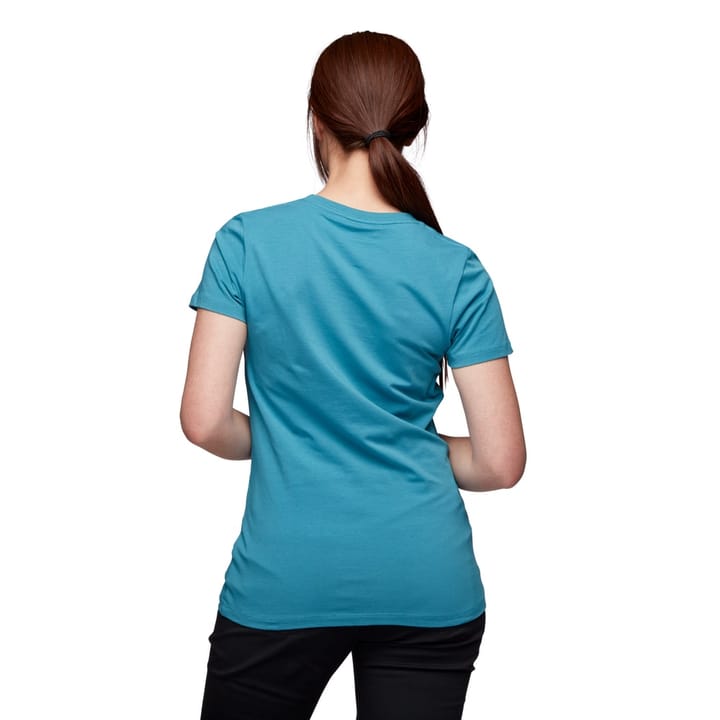 Black Diamond Women's Shortsleeve Chalked Up Tee Cerulean Blue Black Diamond
