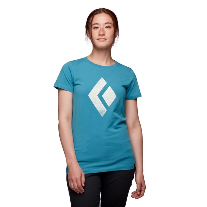 Black Diamond Women's Shortsleeve Chalked Up Tee Cerulean Blue Black Diamond Black Diamond Women's Shortsleeve Chalked Up Tee Cerulean Blue Black Diamond