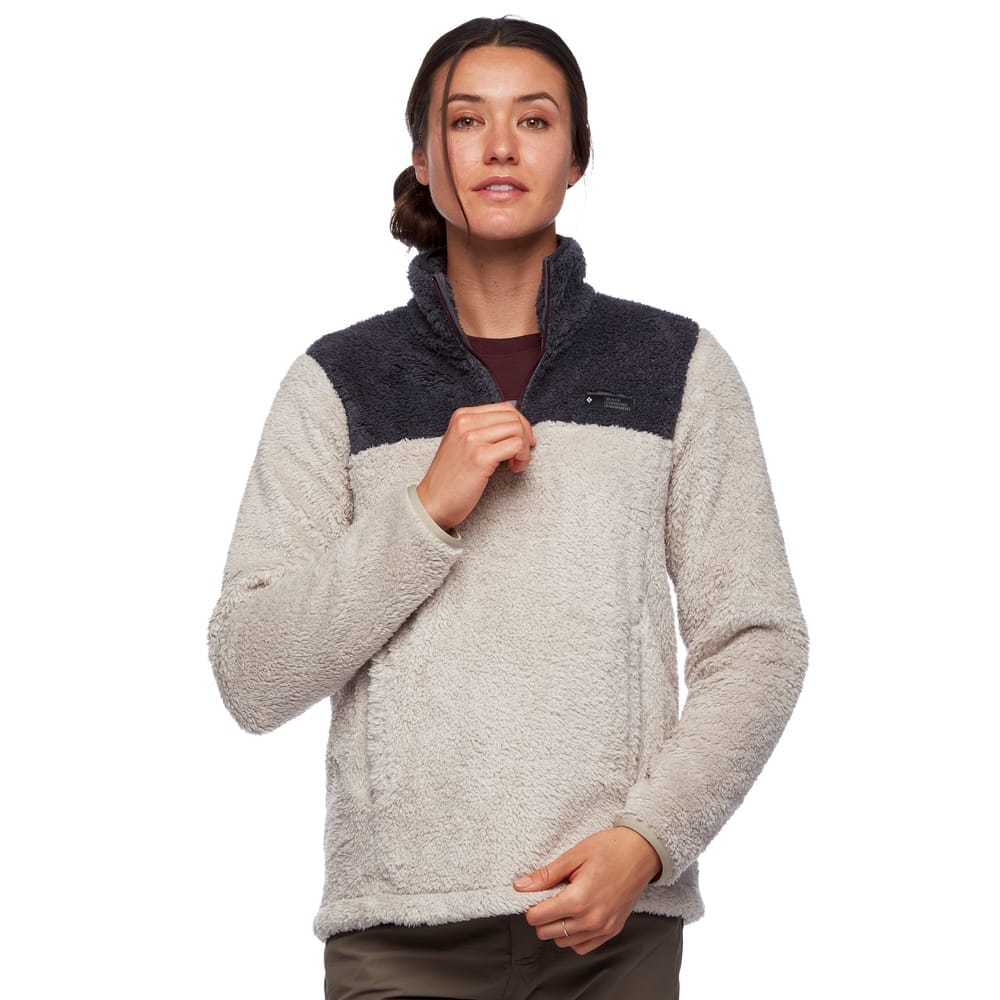 Black Diamond W Roadie Qtr Zip Fleece Dune-Carbon