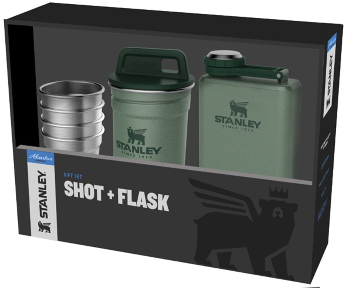 Stanley Adventure Shot + Flask Gift Set Hammertone Green