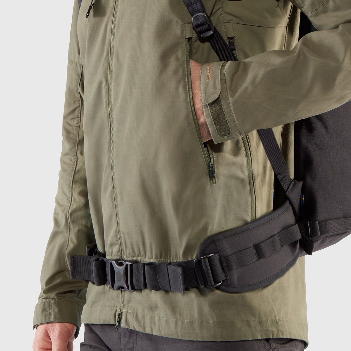 Fjällräven Men's Abisko Lite Trekking Jacket Patina Green/Dark Grey
