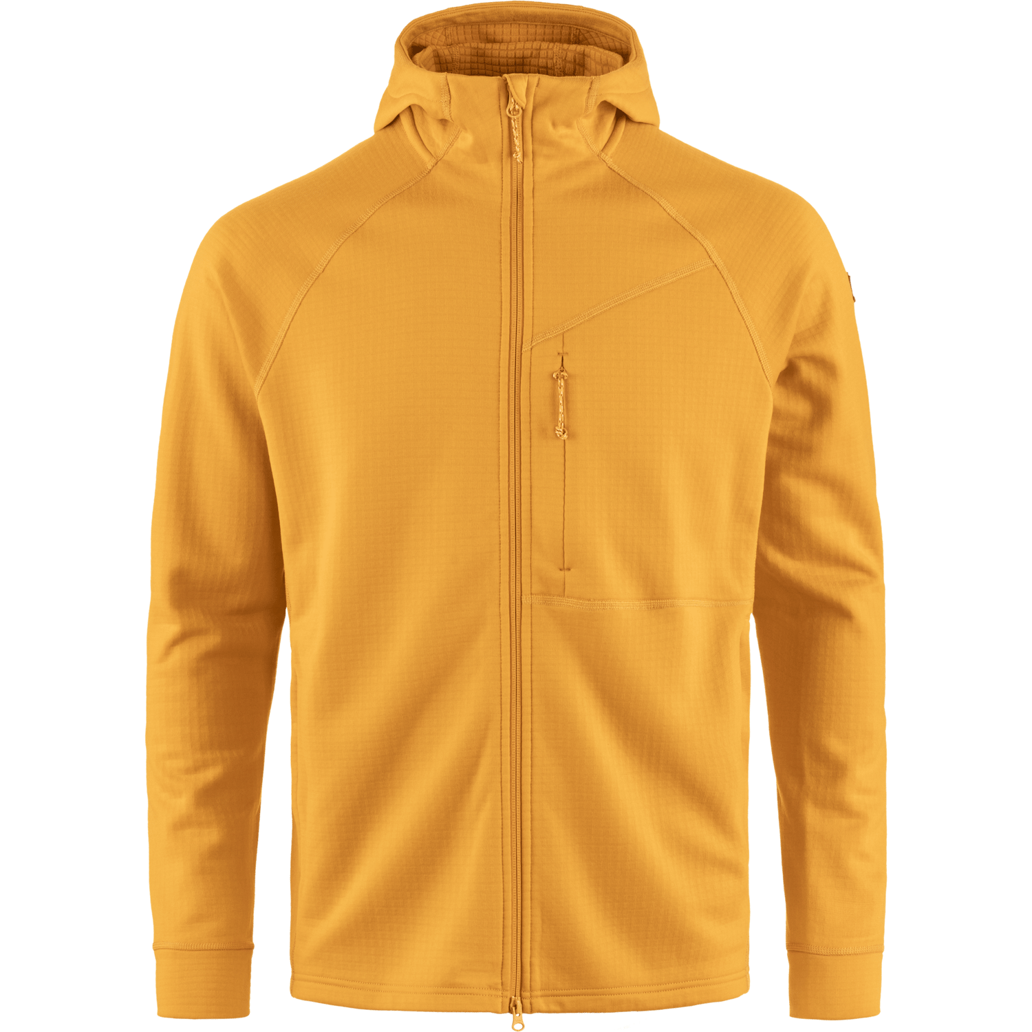 Fjällräven Men's Abisko Grid Fleece Hoodie Mustard Yellow