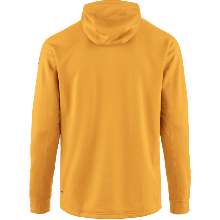 Fjällräven Men's Abisko Grid Fleece Hoodie Mustard Yellow Fjällräven
