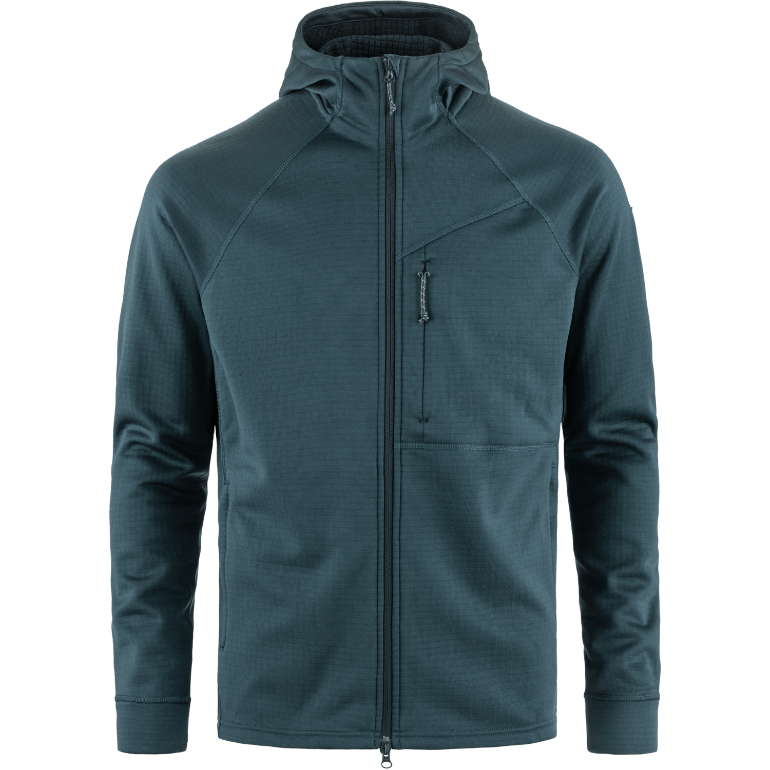 Fjällräven Men's Abisko Grid Fleece Hoodie Mountain Blue