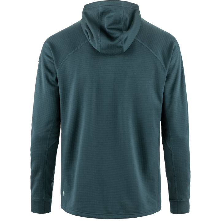 Fjällräven Men's Abisko Grid Fleece Hoodie Mountain Blue Fjällräven