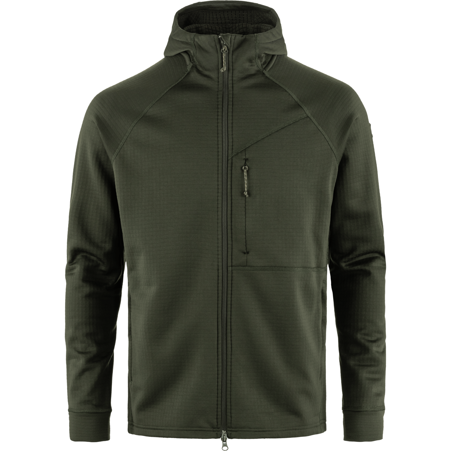 Fjällräven Men's Abisko Grid Fleece Hoodie Deep Forest