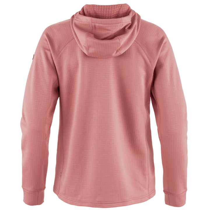 Fjällräven Women's Abisko Grid Fleece Hoodie Dusty Rose Fjällräven