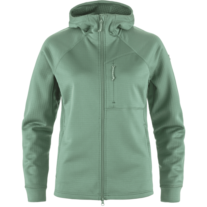 Fjällräven Women's Abisko Grid Fleece Hoodie Patina Green Fjällräven