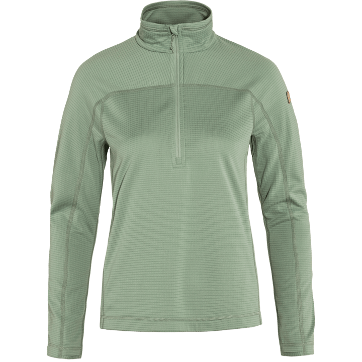 Fjällräven Women's Abisko Lite Fleece Half Zip Misty Green Fjällräven