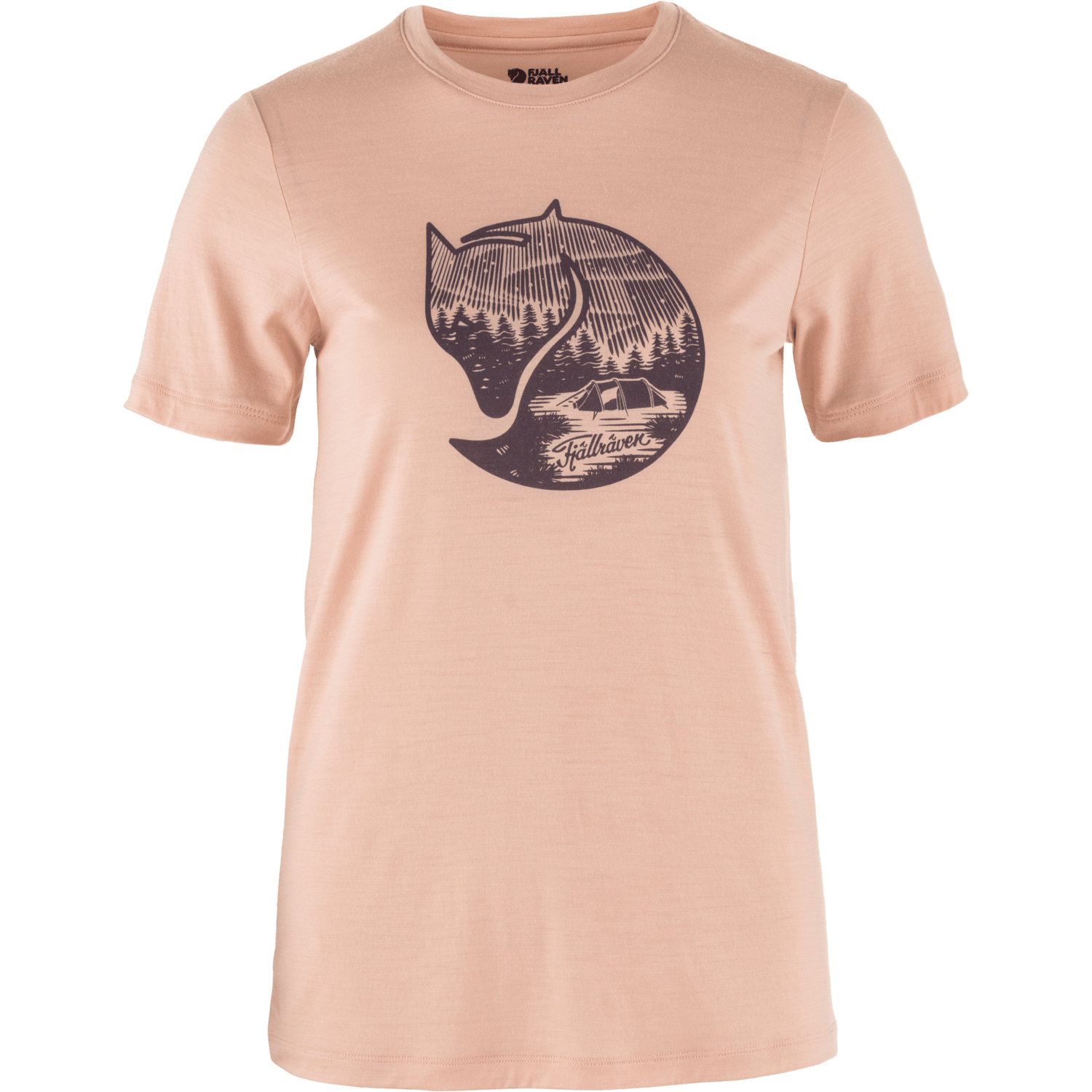 Fjällräven Women's Abisko Wool Fox Short Sleeve Chalk Rose-Port