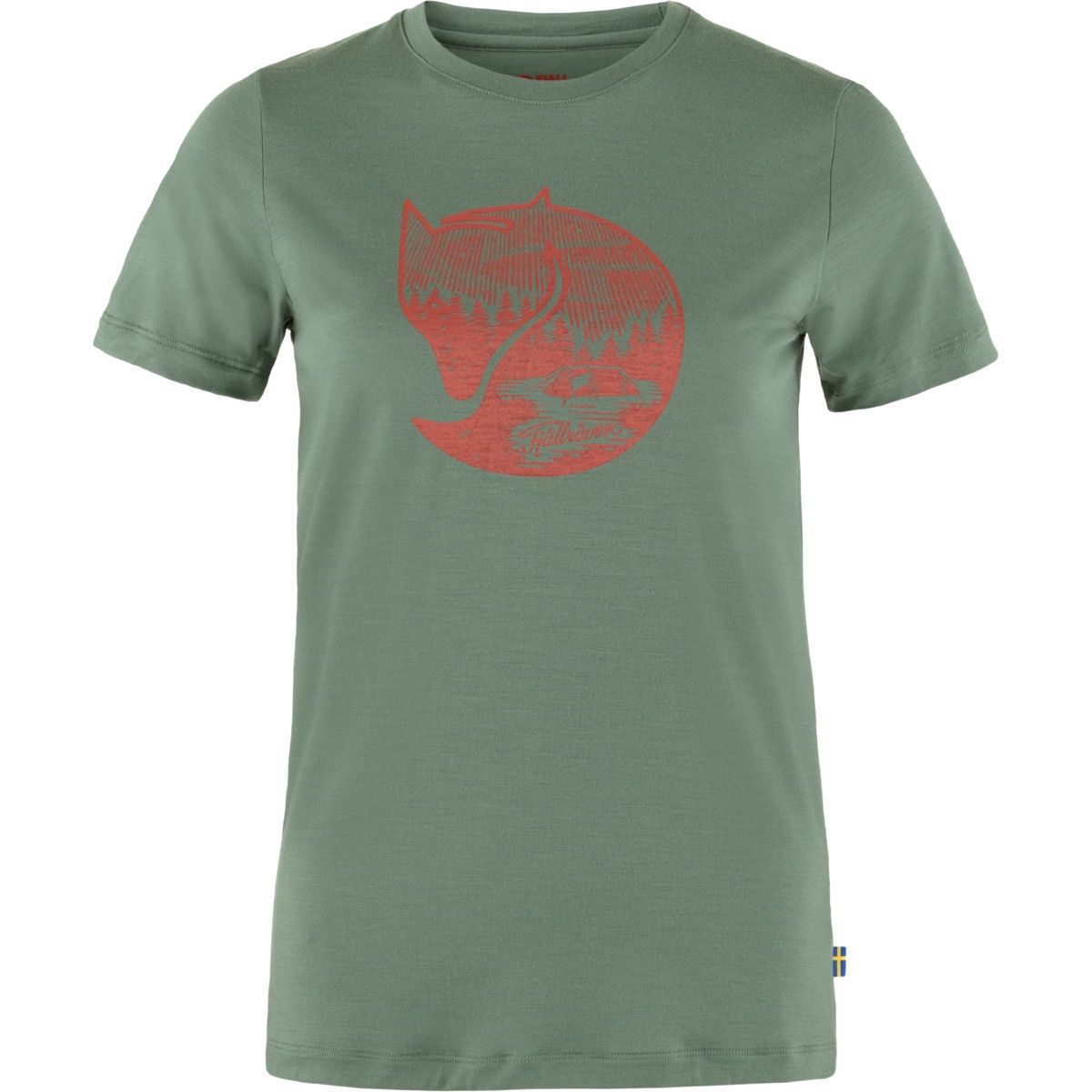Fjällräven Women's Abisko Wool Fox SS Patina Green/Terracotta Brown