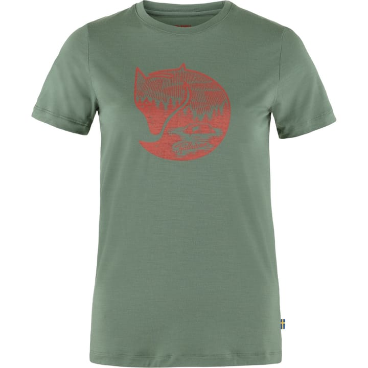 Fjällräven Women's Abisko Wool Fox SS Patina Green/Terracotta Brown Fjällräven