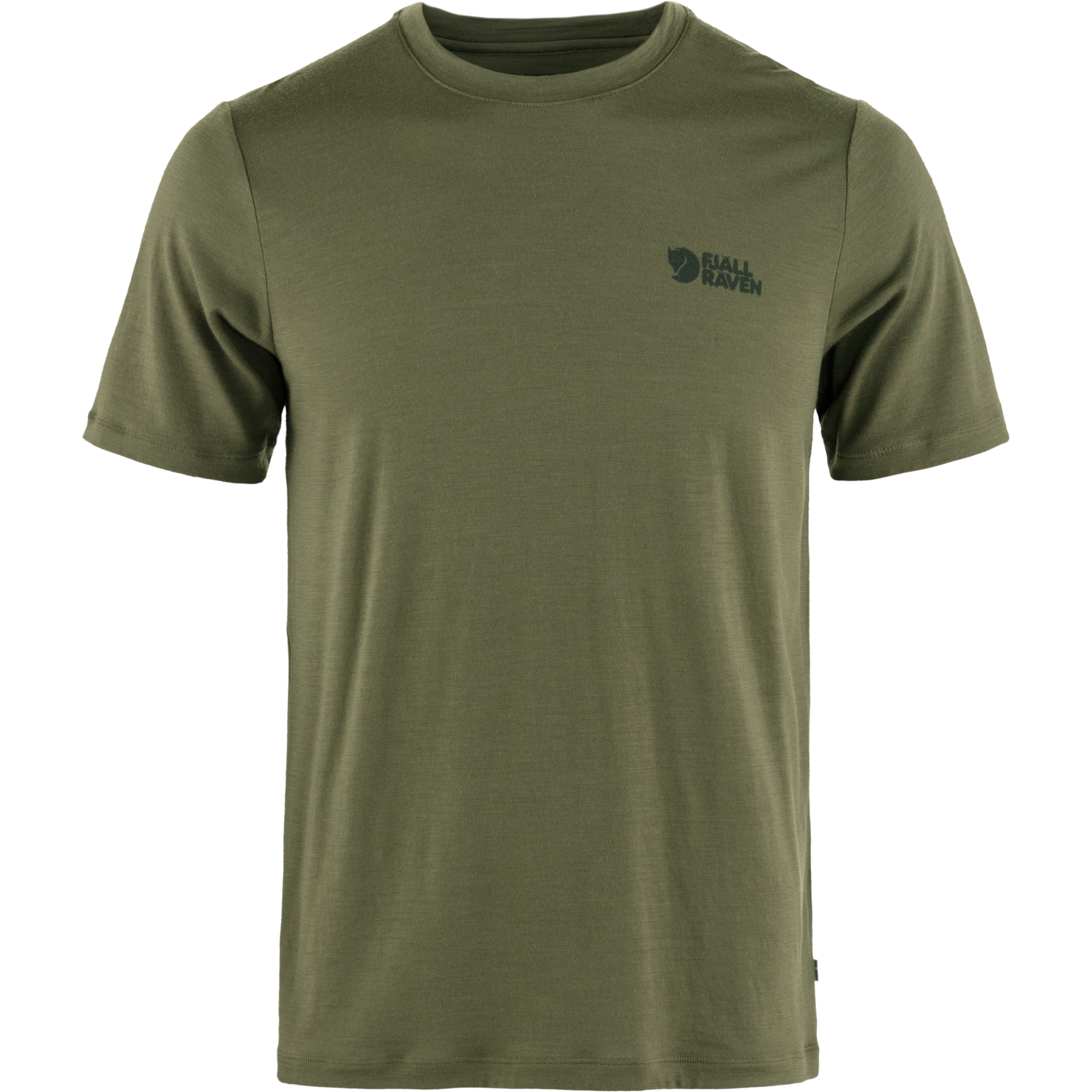 Fjällräven Men’s Abisko Wool Logo Short Sleeve Laurel Green