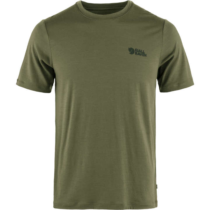 Fjällräven Men's Abisko Wool Logo Short Sleeve Laurel Green Fjällräven Fjällräven Men's Abisko Wool Logo Short Sleeve Laurel Green Fjällräven
