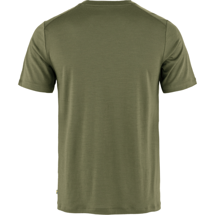 Fjällräven Men's Abisko Wool Logo Short Sleeve Laurel Green Fjällräven Fjällräven Men's Abisko Wool Logo Short Sleeve Laurel Green Fjällräven