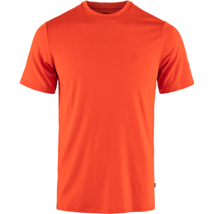 Fjällräven Men's Abisko Wool Short Sleeve Flame Orange Fjällräven