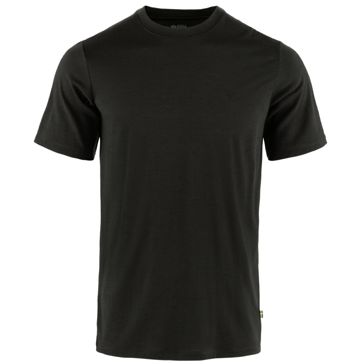 Fjällräven Men's Abisko Wool Short Sleeve Black Fjällräven Fjällräven Men's Abisko Wool Short Sleeve Black Fjällräven