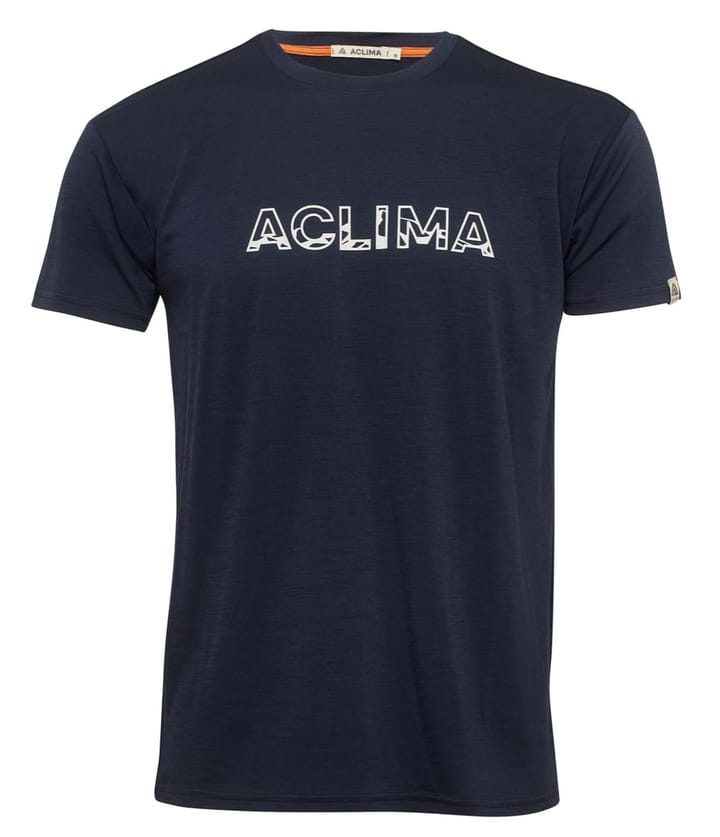Aclima Lightwool Tee Logo M's Navy Blazer Aclima