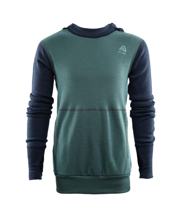 Aclima Warmwool Hoodsweater Jr North Atlantic / Navy Blazer / Reef Waters Aclima Aclima Warmwool Hoodsweater Jr North Atlantic / Navy Blazer / Reef Waters Aclima