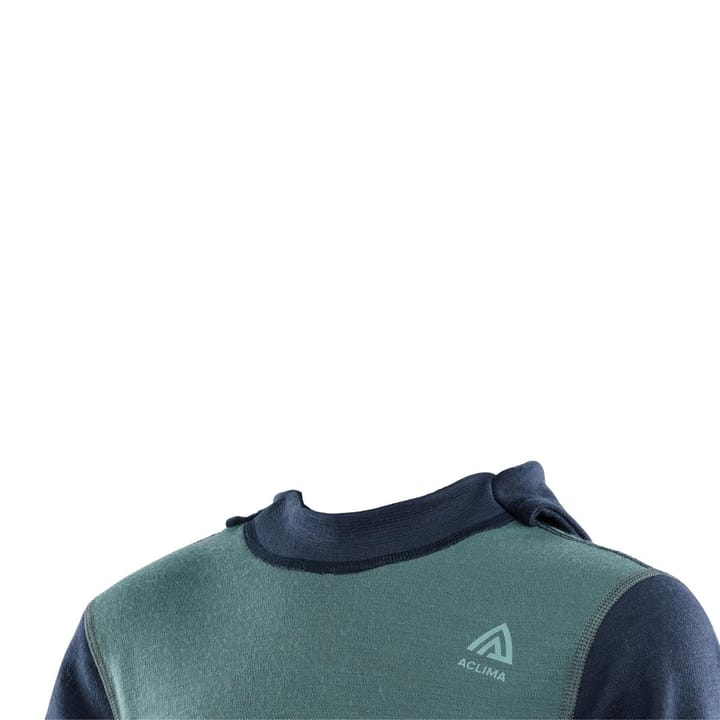 Aclima Warmwool Hoodsweater Jr North Atlantic / Navy Blazer / Reef Waters Aclima Aclima Warmwool Hoodsweater Jr North Atlantic / Navy Blazer / Reef Waters Aclima