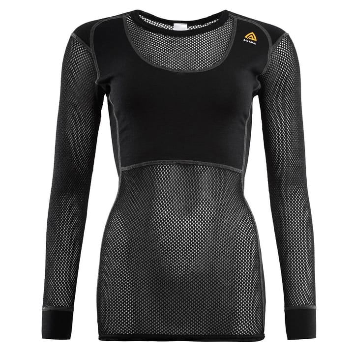 Aclima Women's WoolNet Crew Neck Jet Black Aclima