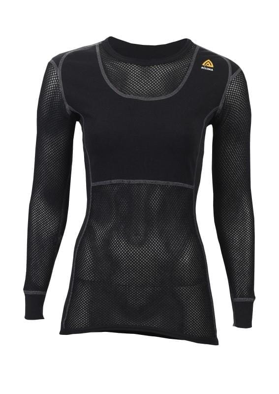 Aclima Women's WoolNet Crew Neck Jet Black Aclima