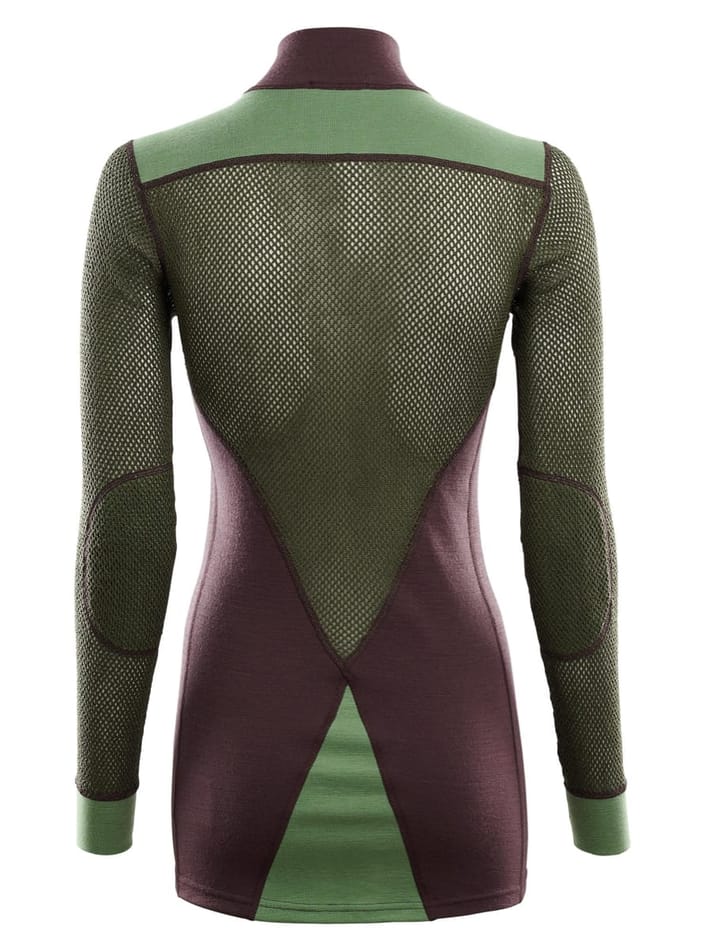 Aclima Woolnet Hybrid Mock Neck Woman Fudge/Dill/Olive Night Aclima Aclima Woolnet Hybrid Mock Neck Woman Fudge/Dill/Olive Night Aclima