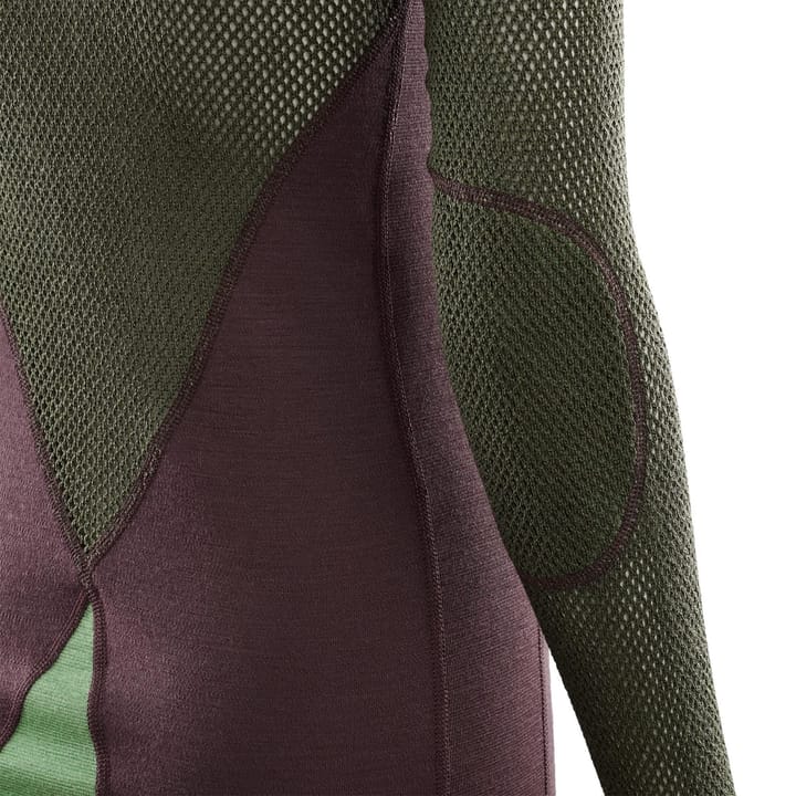Aclima Woolnet Hybrid Mock Neck Woman Fudge/Dill/Olive Night Aclima Aclima Woolnet Hybrid Mock Neck Woman Fudge/Dill/Olive Night Aclima