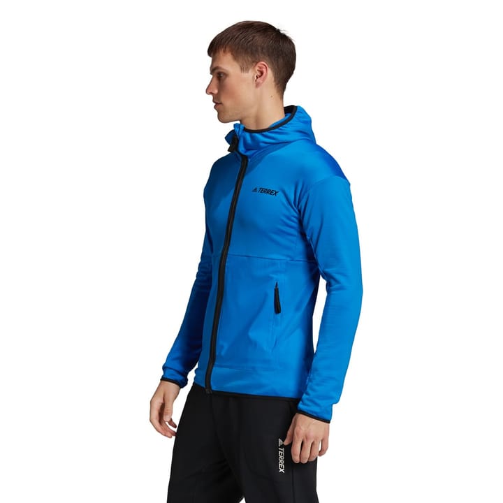 Adidas Men's Terrex Tech Flooce Light Hooded Hiking Jacket Shoblu Adidas