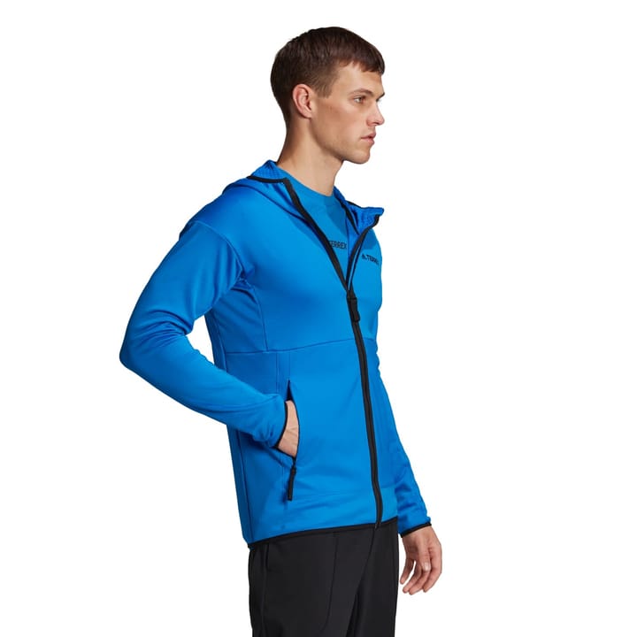 Adidas Men's Terrex Tech Flooce Light Hooded Hiking Jacket Shoblu Adidas