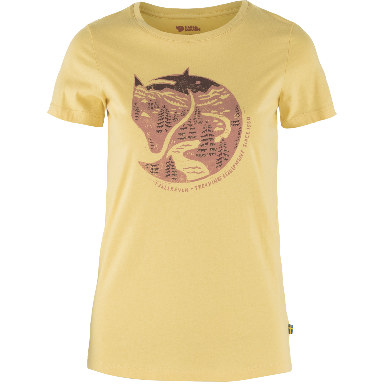 Women’s Arctic Fox Print T-shirt Mais Yellow