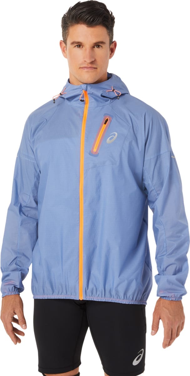 Asics Men's Fujitrail Jacket Blue Harmony Asics Asics Men's Fujitrail Jacket Blue Harmony Asics