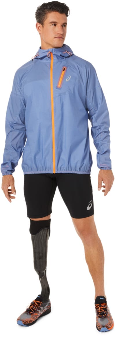 Asics Men's Fujitrail Jacket Blue Harmony Asics Asics Men's Fujitrail Jacket Blue Harmony Asics