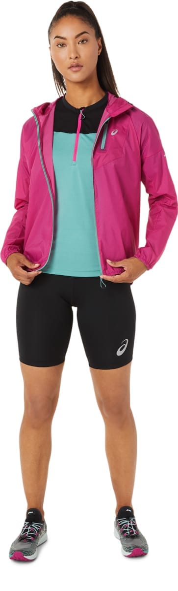 Asics Women's Fujitrail Jacket Fuchsia Red Asics