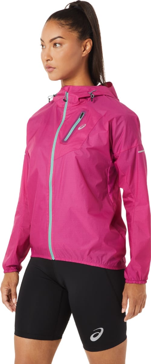 Asics Women's Fujitrail Jacket Fuchsia Red Asics Asics Women's Fujitrail Jacket Fuchsia Red Asics