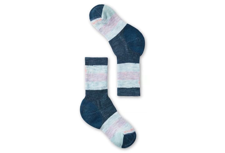 Smartwool Kids' Hike Full Cushion Striped Crew Socks Twilight Blue Smartwool