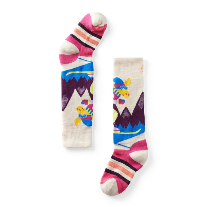 Smartwool Kids' Wintersport Full Cushion Mountain Moose Pattern Otc Socks Moonbeam Smartwool