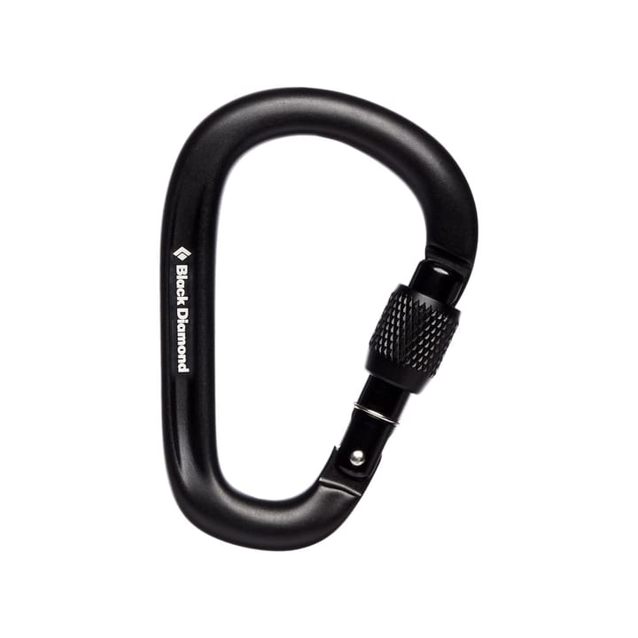 Black Diamond Pearlock Screwgate Carabiner Black Black Diamond